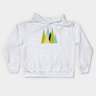 Mid Century Modern Triangles Kids Hoodie